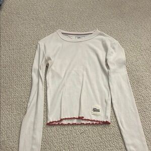 Brandy Melville White Long Sleeve Top